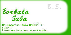 borbala suba business card